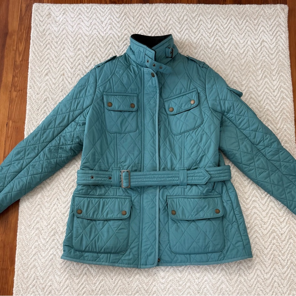 Barbour Women's Quilted Fleece Lined Belted Utility Jacket